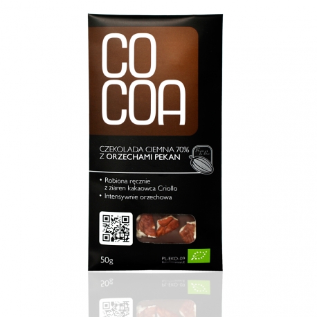 Czekolada ciemna 70% z orzechami pekan Cocoa