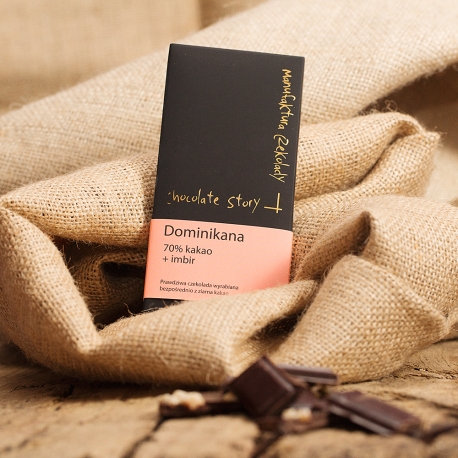 Czekolada 70% kakao z Dominikany + Imbir